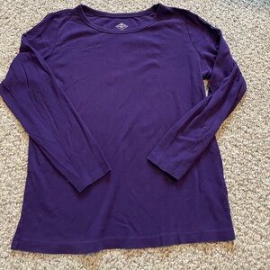 St John’s Bay Purple Long Sleeve Tee Medium